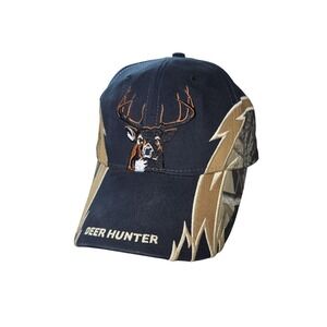 Buck Wear Hat Cap Strap‎ Back Black Camo Deer Hunter Dominate The Woods Mens